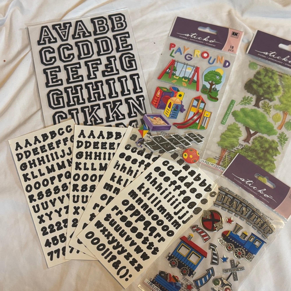 Alphabet and Playground Sticker Set